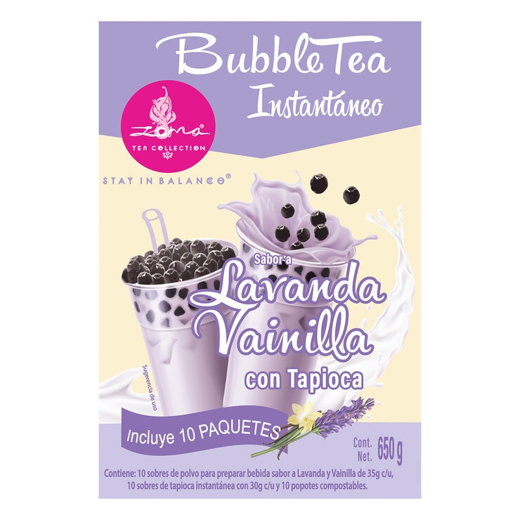 Zoma Tea Collection Bubble Tea Instantáneo Sabor Vainilla Lavanda 650 g — Imagen 1 de 4
