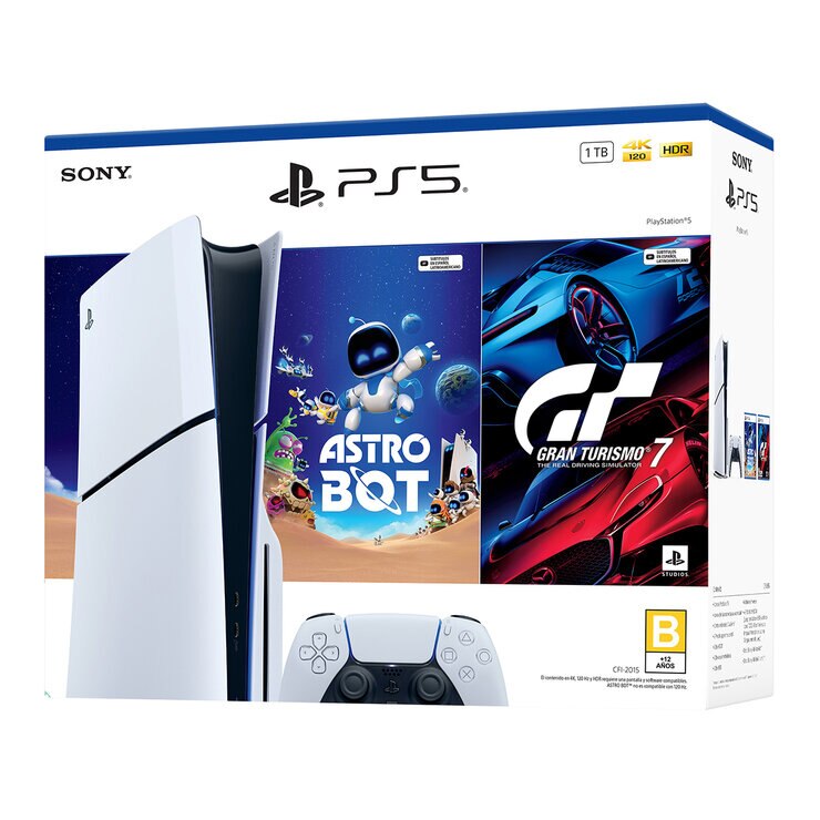 PlayStation 5: Consola Slim Estándar de 1TB + 2 Videojuegos + Estación de Carga — Imagen 2 de 4