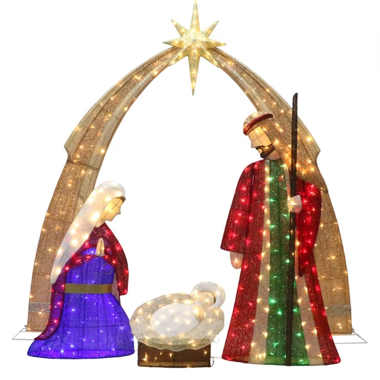 Set de Nacimiento con Luces Parpadeantes 2.10 m — Imagen 1 de 4