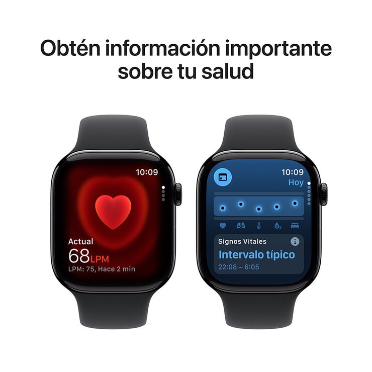 Apple Watch Series 11 (GPS) 46mm Aluminio Negro Azabache + Correa Deportiva Negra - Talla M/L — Imagen 4 de 4