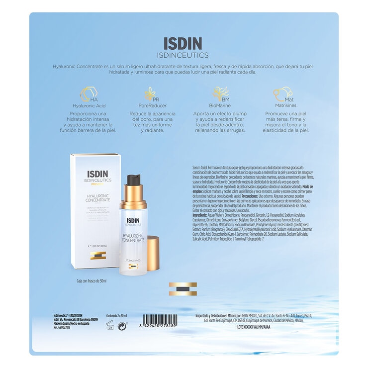 Isdin Isdinceutics Ácido Hialurónico Concentrado 2 pzas 30 ml — Imagen 2 de 3