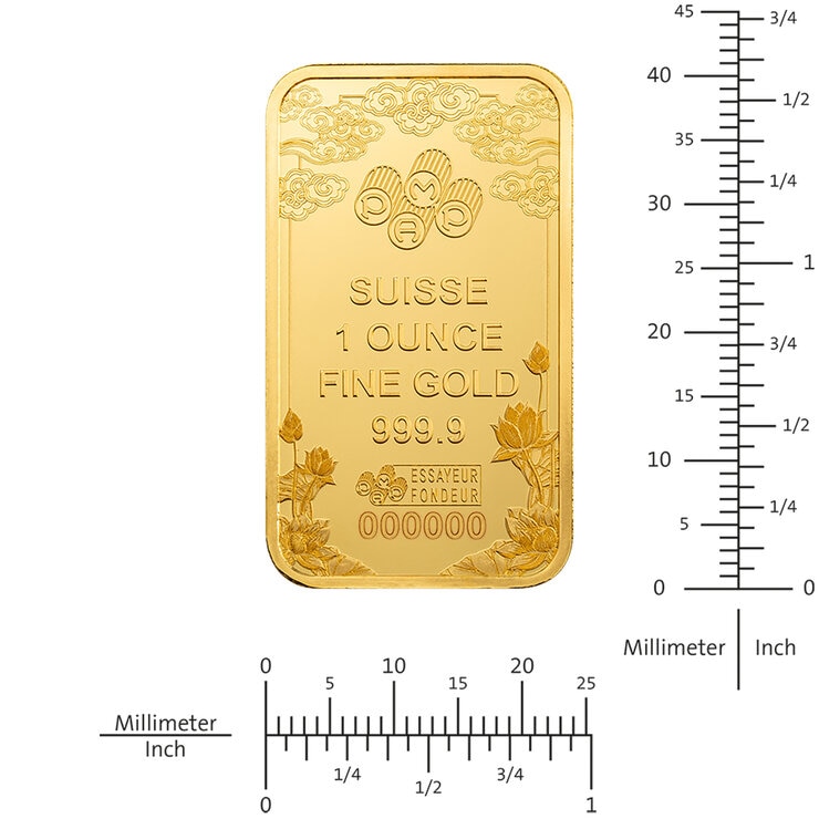 Lingote de Oro 1 oz PAMP, Dragón Buena Suerte — Imagen 2 de 4