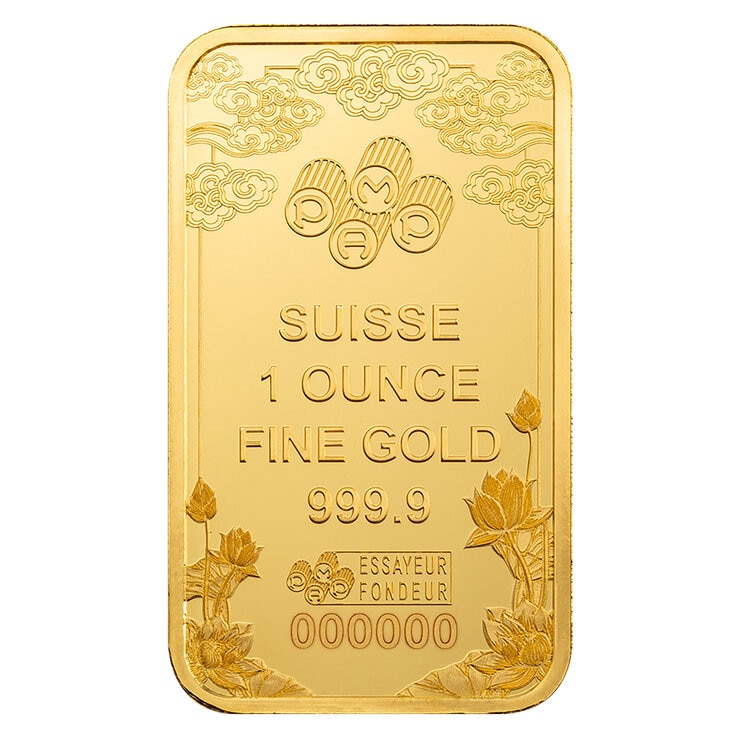 Lingote de Oro 1 oz PAMP, Dragón Buena Suerte — Imagen 3 de 4