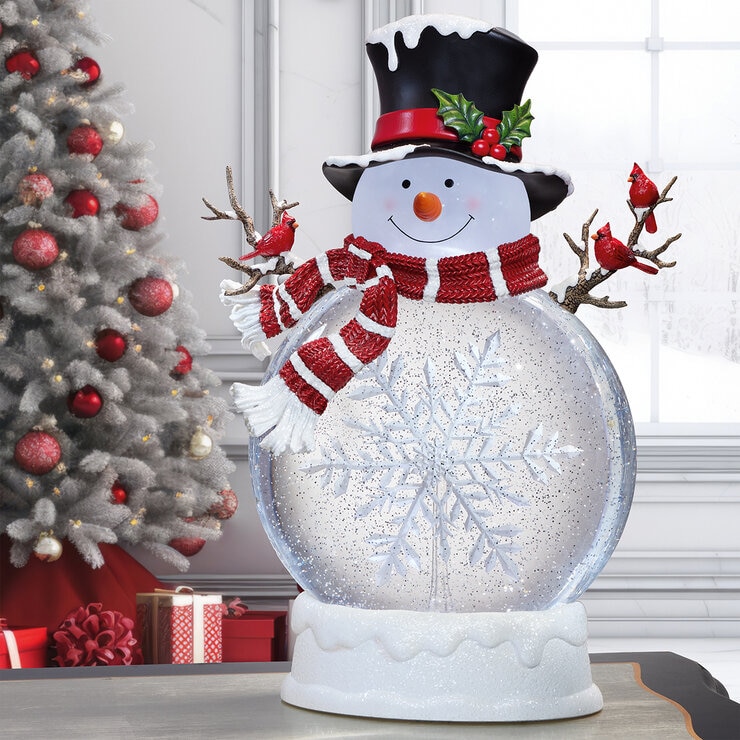 Linterna Navideña de Muñeco de Nieve con Luces LED — Imagen 1 de 4