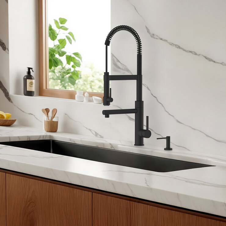 Moorefield, Monomando de Cocina Negro Mate, Vivant — Imagen 4 de 4