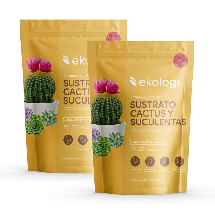 Ekologi, Sustrato para Cactus y Suculentas 2 piezas de 3.36kg — Imagen 1 de 4