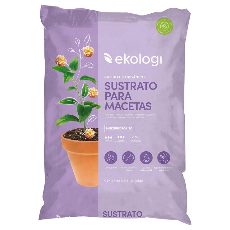 Ekologi, Sustrato para Macetas 2 piezas de 5kg — Imagen 3 de 3