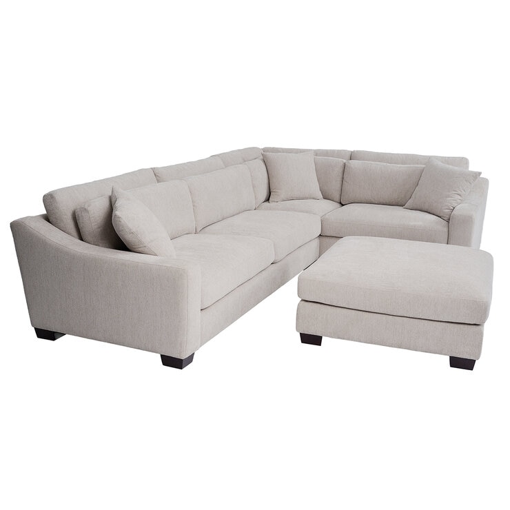 East & Vine Furniture, Evelynne, Sofá Seccional de Tela de 2 Piezas con Otomano — Imagen 3 de 4