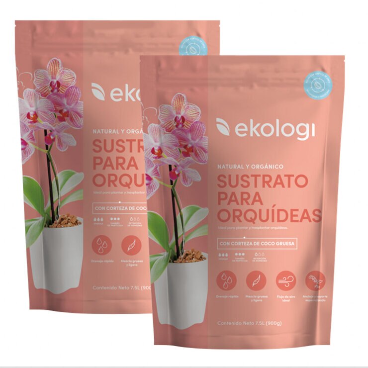 Ekologi, Sustrato para Orquideas 2 piezas de 900g