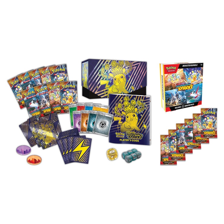 Pokémon Scarlet & Violet: Surging Sparks Pokémon Elite Trainer Box + Booster Box - Juego de Cartas en Inglés — Imagen 1 de 4