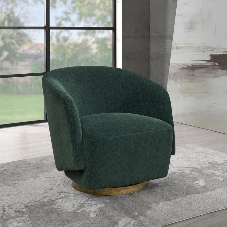 Henredon, Silla Giratoria de Bouclé — Imagen 1 de 4