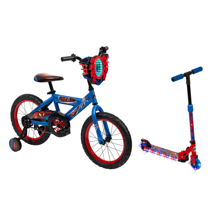 Bicicleta y Scooter Infantil R16 Huffy Spider-Man Combo — Imagen 1 de 4
