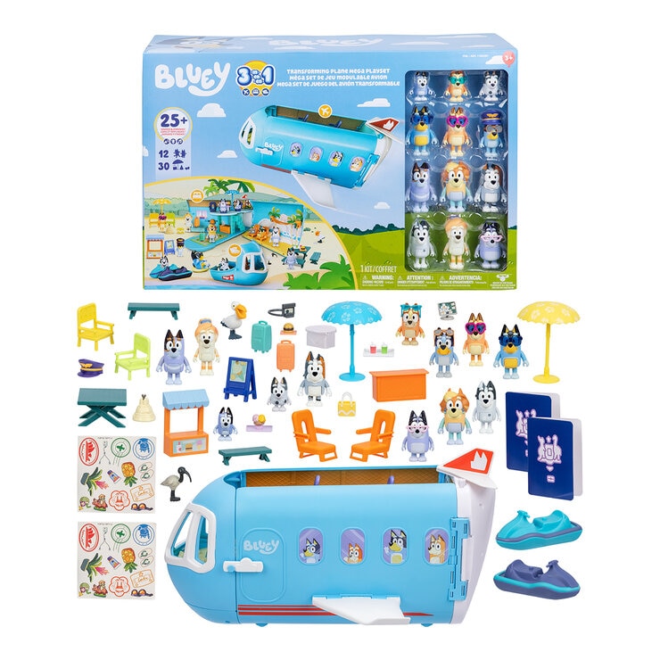 Bluey Mega Set Juego de Avión 3 en 1 +25 Frases y Sonidos — Imagen 2 de 4