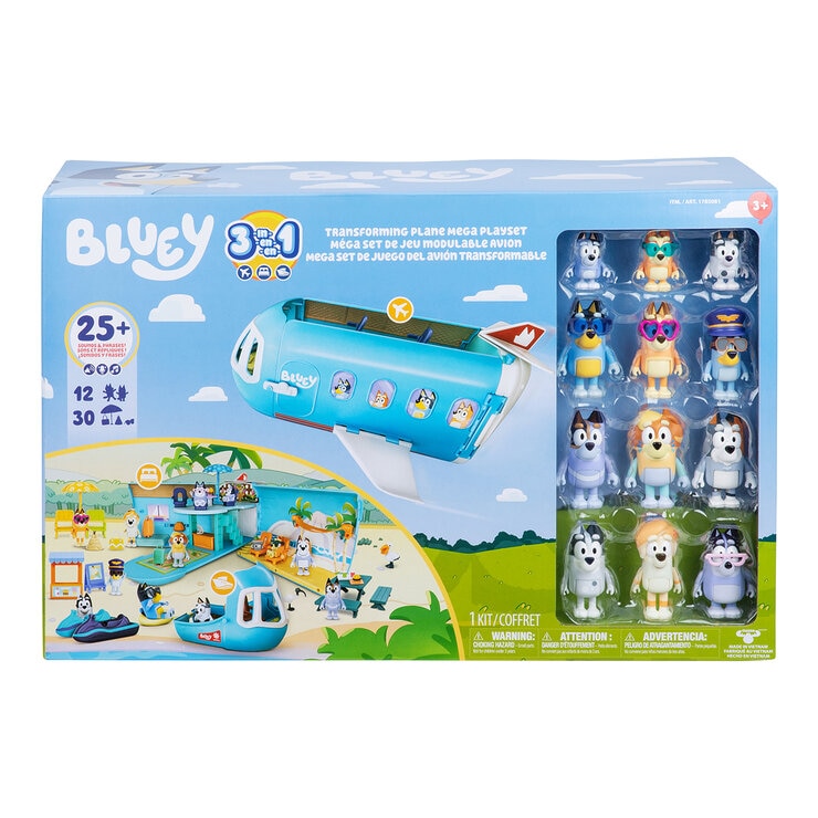 Bluey Mega Set Juego de Avión 3 en 1 +25 Frases y Sonidos — Imagen 4 de 4