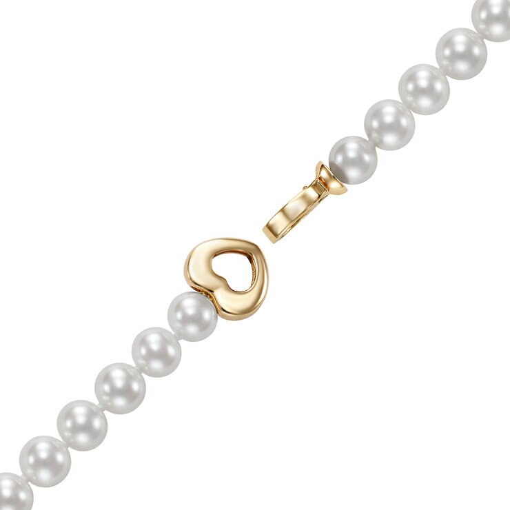 Pulsera de Perlas Cultivadas 6.5-7.0mm, Oro Amarillo de 14k — Imagen 4 de 4