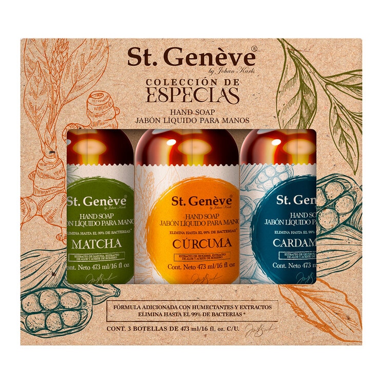 St. Genève Jabón Líquido para manos Especias 3 pzas de 473 ml — Imagen 1 de 4