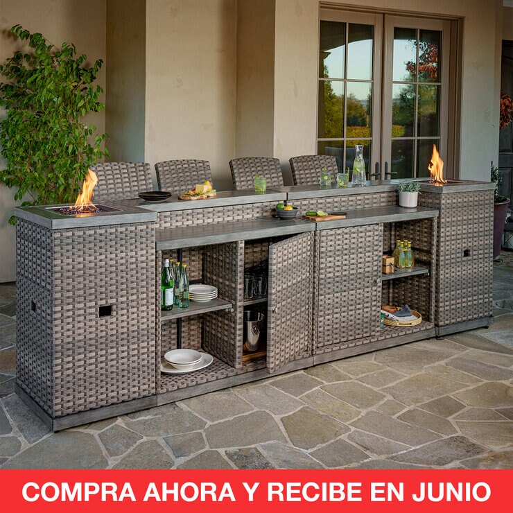 SunVilla, Diego Juego de Barras Modular con Fogata de 8 Piezas — Imagen 1 de 4