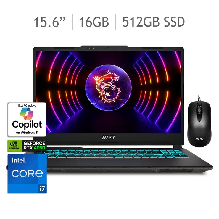 MSI Cyborg Gaming 15 Laptop 15.6'' FHD Intel Core i7 16GB 512GB SSD + Mouse — Imagen 1 de 4