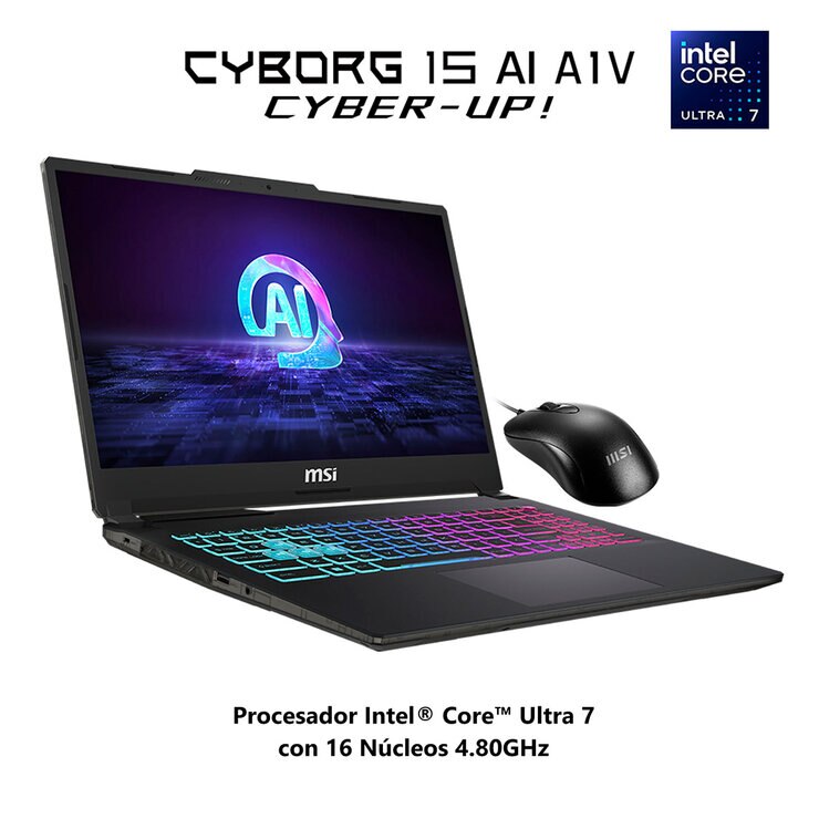 MSI Cyborg Gaming 15 Laptop 15.6'' FHD Intel Core Ultra 7 16GB 512GB SSD + Mouse — Imagen 2 de 4