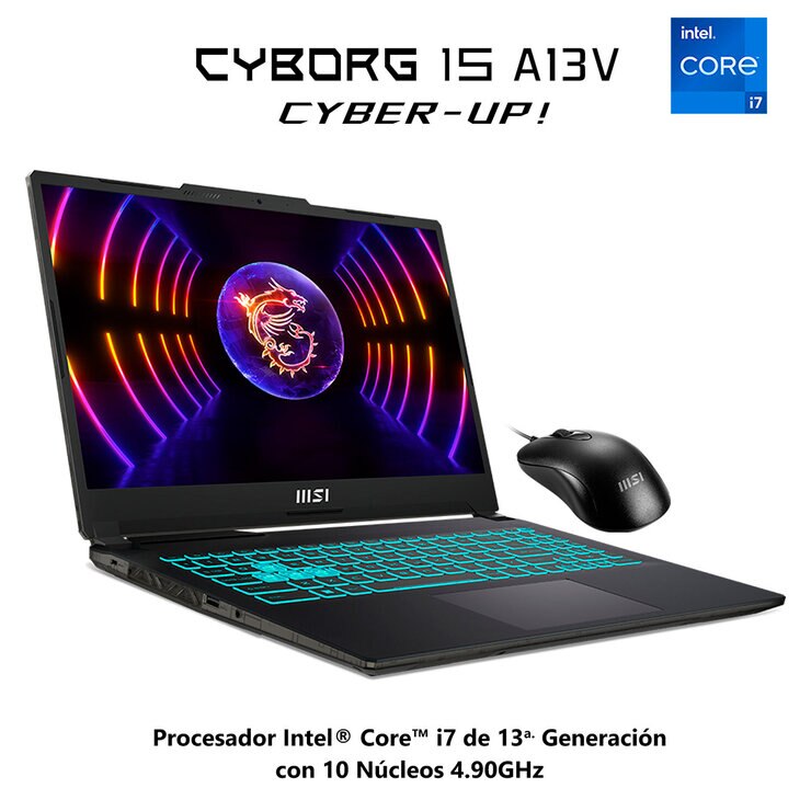 MSI Cyborg Gaming 15 Laptop 15.6'' FHD Intel Core i7 16GB 512GB SSD + Mouse — Imagen 2 de 4