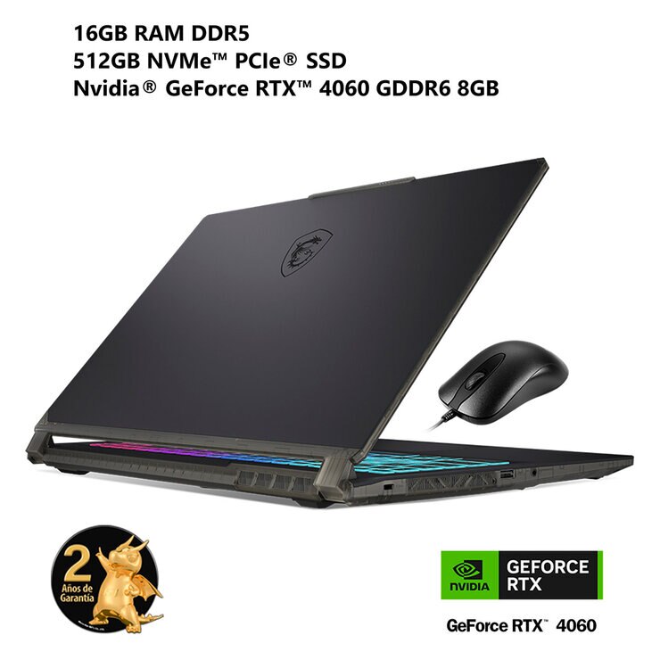MSI Cyborg Gaming 15 Laptop 15.6'' FHD Intel Core Ultra 7 16GB 512GB SSD + Mouse — Imagen 4 de 4