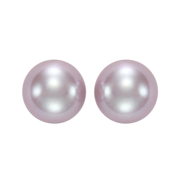 Aretes de Perlas Cultivadas, 7-7.5mm, Oro de 14K — Imagen 2 de 4