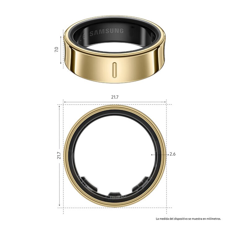Samsung Galaxy Smart Ring Oro Titanio - Talla 6 — Imagen 4 de 4