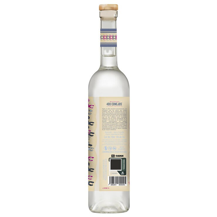 Mezcal 400 Conejos Cristalino 700 ml — Imagen 2 de 2