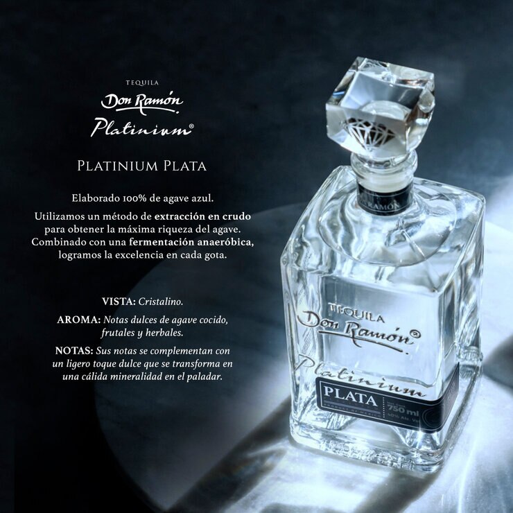 Tequila Don Ramón Plata Platinium 700 ml — Imagen 2 de 2