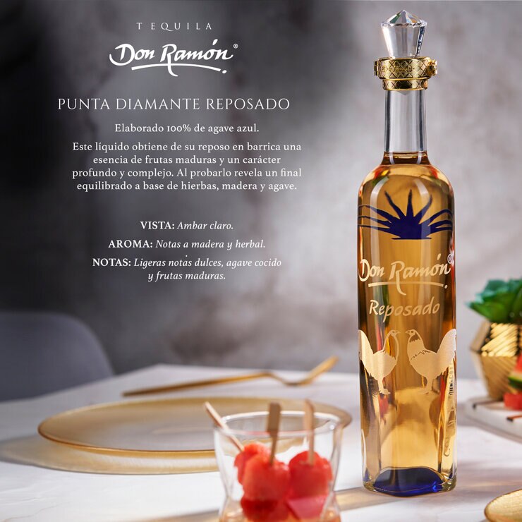 Tequila Don Ramón Punta Diamante Reposado 2 de 750 ml — Imagen 2 de 2