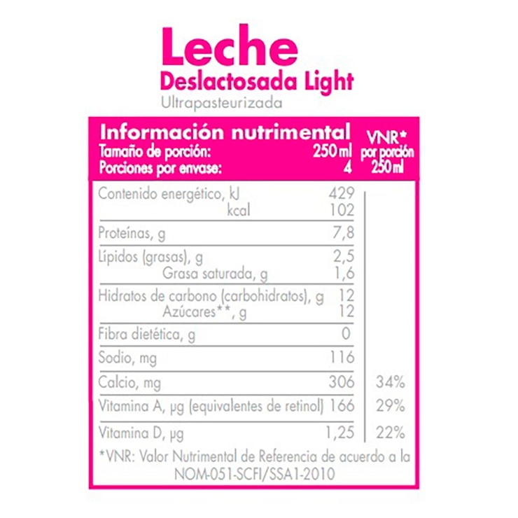 Leche Deslactosada Light, Kirkland Signature 12 Piezas de 1L — Imagen 2 de 3
