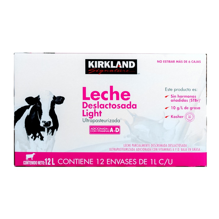 Leche Deslactosada Light, Kirkland Signature 12 Piezas de 1L — Imagen 3 de 3