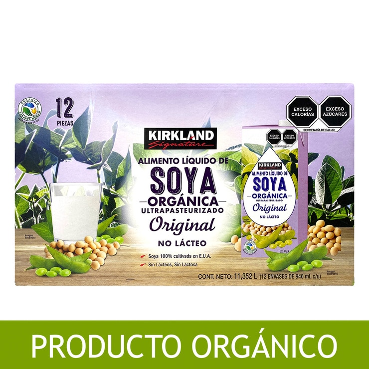 Kirkland Signature Bebida de Soya Orgánica 12 piezas de 946 ml — Imagen 1 de 3