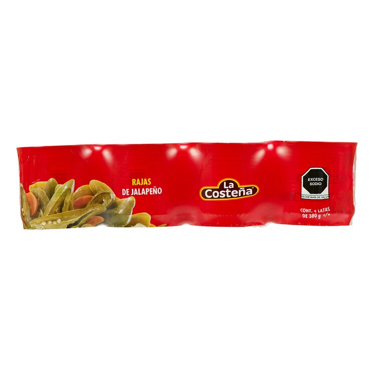 La Costeña Rajas De Jalapeño 4/380 g — Imagen 1 de 2