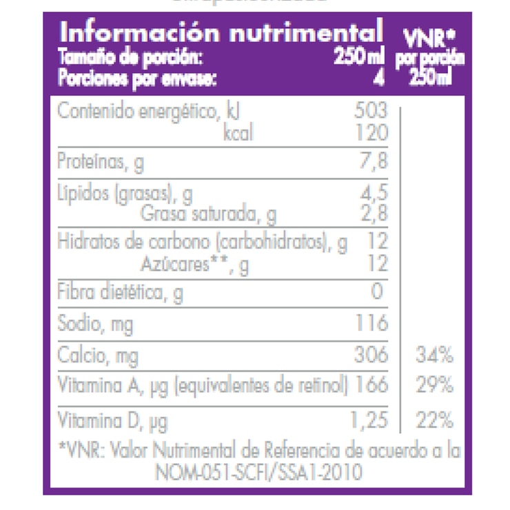 Leche Deslactosada, Kirkland Signature 12 Piezas de 1L — Imagen 3 de 3