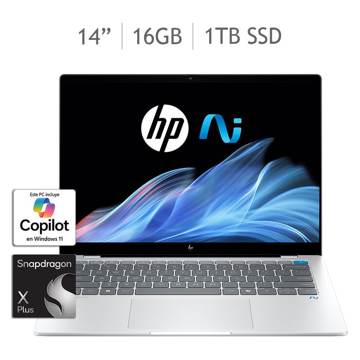 HP 14-fe1001la Laptop 14" 2.2K IPS Snapdragon X Plus 16GB 1TB SSD — Imagen 1 de 4
