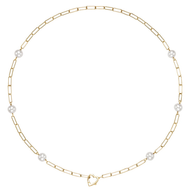 Collar de Perla Cultivada, 45.72cm, Oro Amarillo de 14K — Imagen 3 de 4
