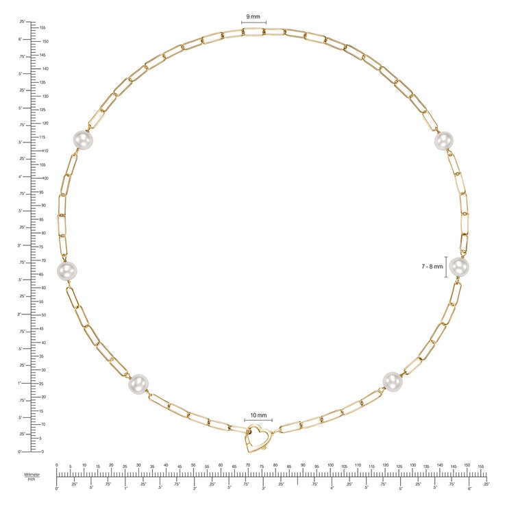 Collar de Perla Cultivada, 45.72cm, Oro Amarillo de 14K — Imagen 4 de 4