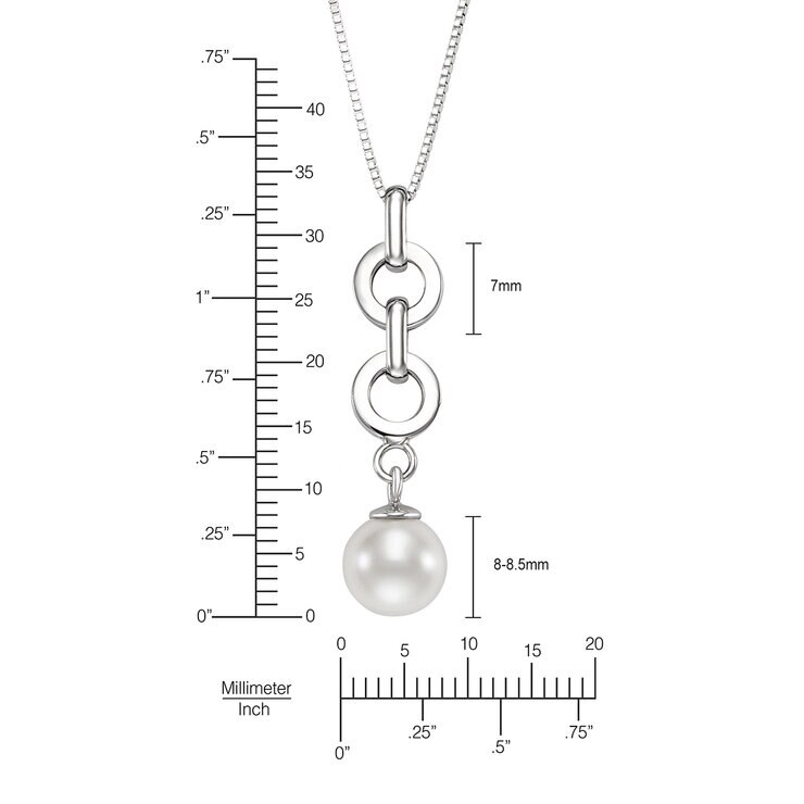 Dije de Perla Cultivada, 8-8.5mm, Oro Amarillo de 14K — Imagen 2 de 4