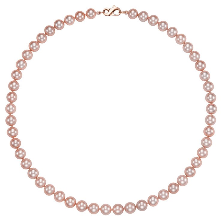 Collar de Perlas Cultivadas, 8.0-8.5mm, Oro Rosa de 14K — Imagen 4 de 4