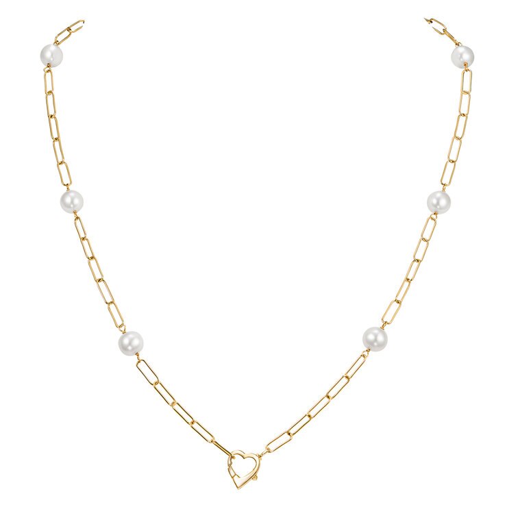 Collar de Perla Cultivada, 45.72cm, Oro Amarillo de 14K — Imagen 1 de 4