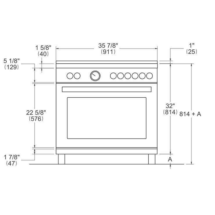 Bertazzoni Estufa 6 Quemadores y Horno de 5.9" — Imagen 3 de 4