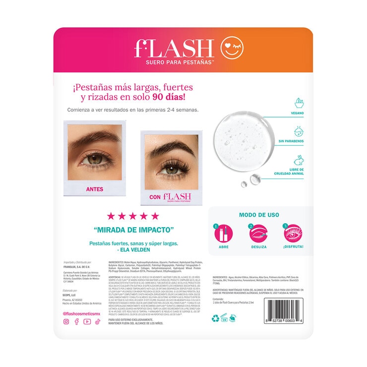 Flash Suero Amplificador de Pestañas 2.5 ml — Imagen 3 de 4