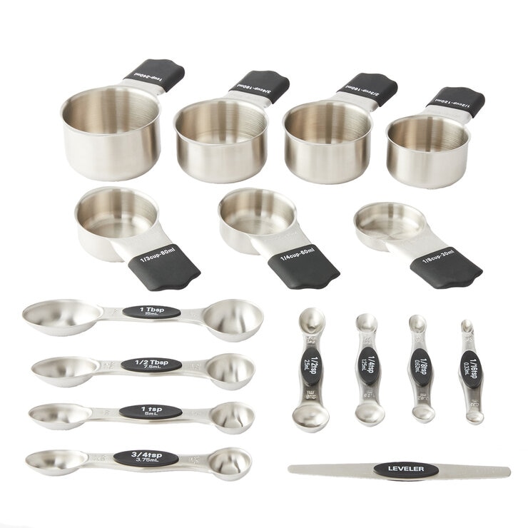MIU Tazas y Cucharas Medidoras de Acero Inoxidable 15 piezas — Imagen 3 de 3