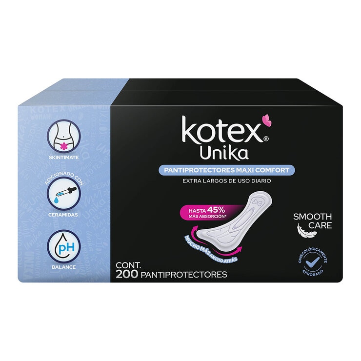 Kotex Pantiprotectores Extra Largos 200 pzas — Imagen 1 de 4
