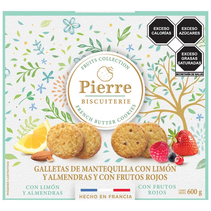 Pierre Biscuiterie Galletas De Mantequilla Con Limón y Frutos Rojos 600g — Imagen 1 de 2