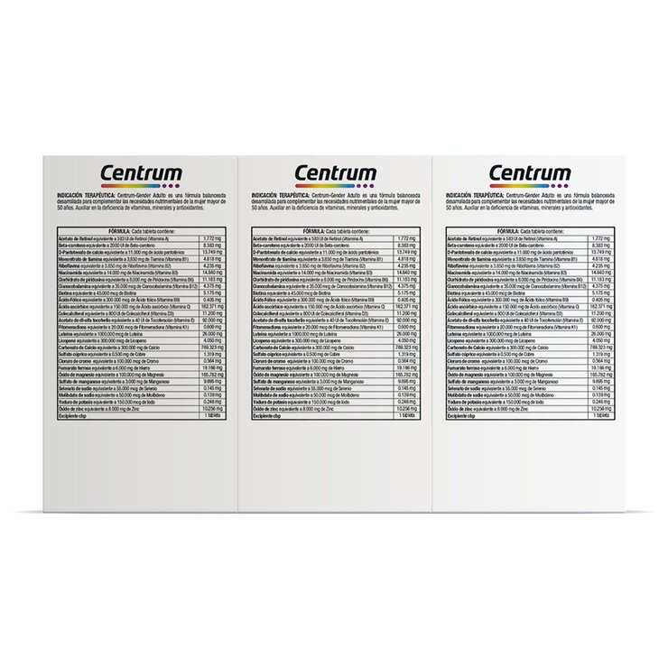 Centrum para Mujeres 3 cajas de 60 tabletas cada uno — Imagen 2 de 3