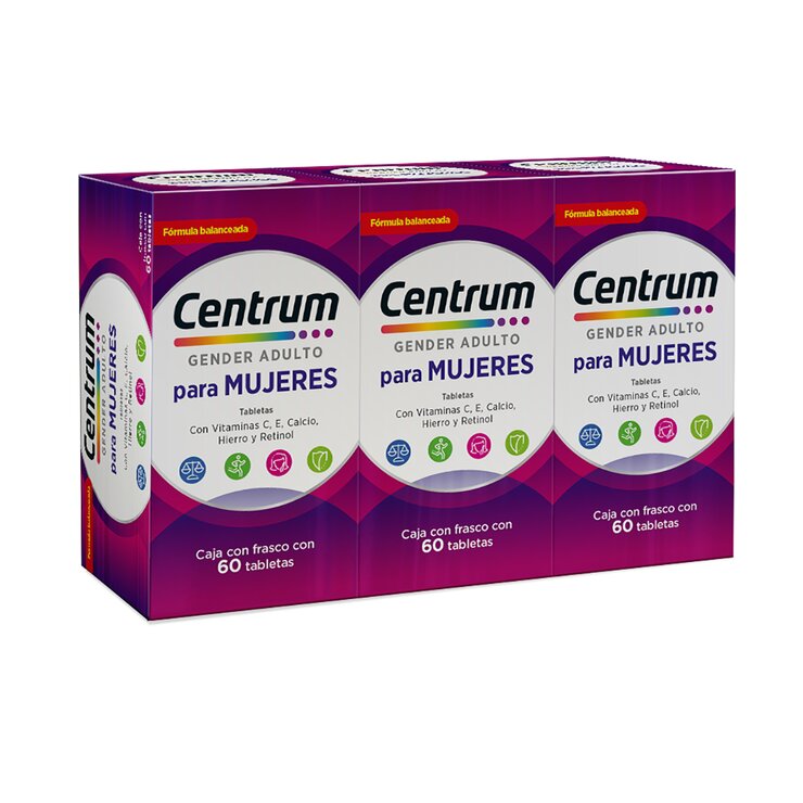 Centrum para Mujeres 3 cajas de 60 tabletas cada uno — Imagen 3 de 3