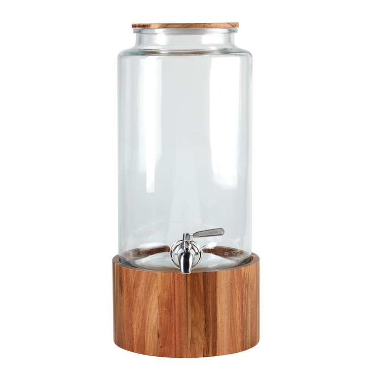 Studio Tu. Dispensador de Vidrio con Base de Madera de Acacia para Bebidas de 8.3L — Imagen 1 de 3