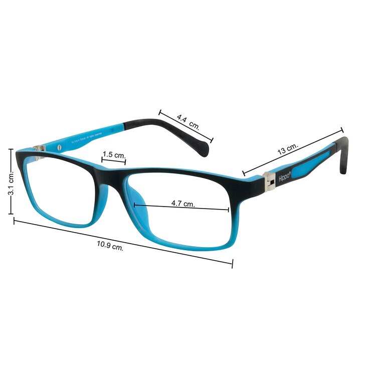 Hippo 5316 Black/Blue Armazón Oftálmico — Imagen 3 de 4